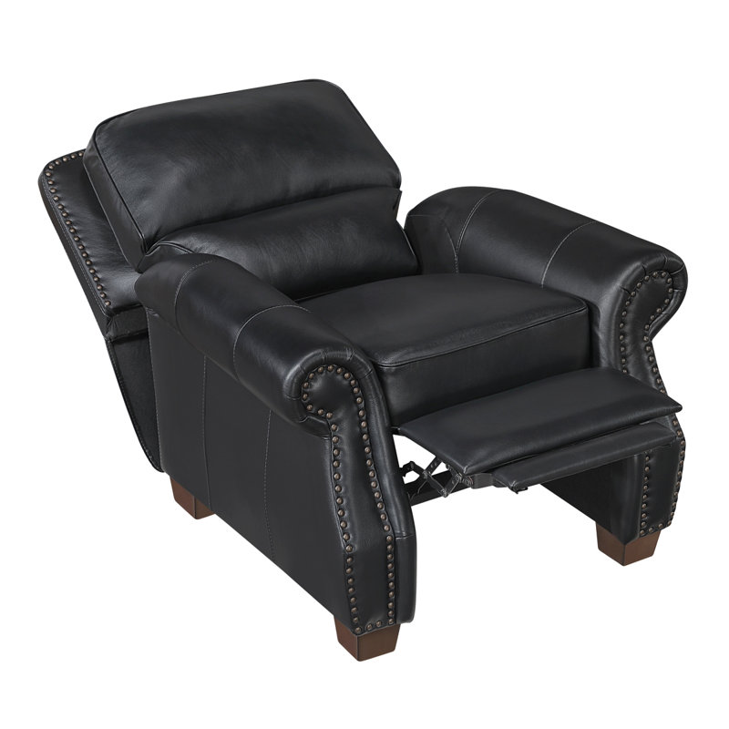 Fauteuil inclinable en cuir Remington, Noir
