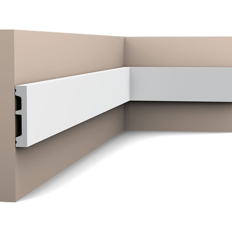 Primed White Polystyrene Baseboard Moulding 78" Length