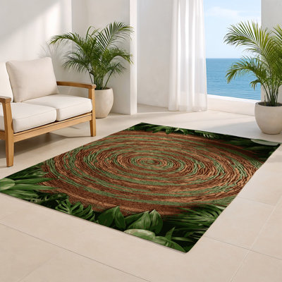 Tapis d'intérieur et d'extérieur brun Nature