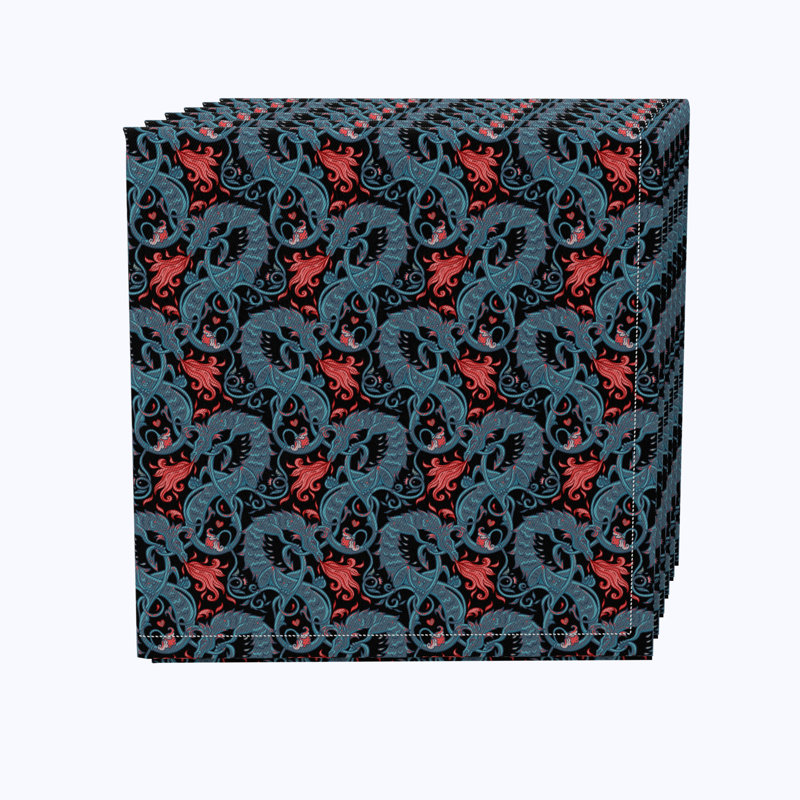 Cotton Floral Square Napkin