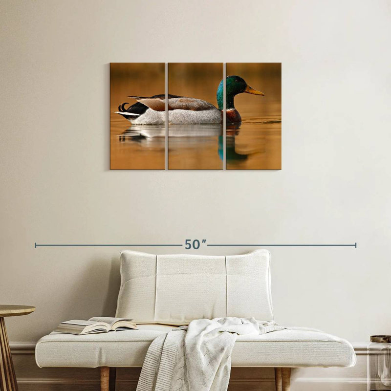 Brampt Bathing Mallard Duck, 20" H x 33" W