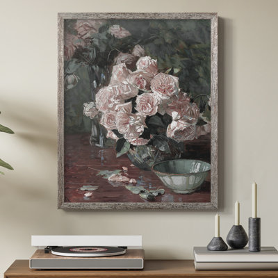 Vintage Floral Print CCLXXVI Framed Print - Solid Wood