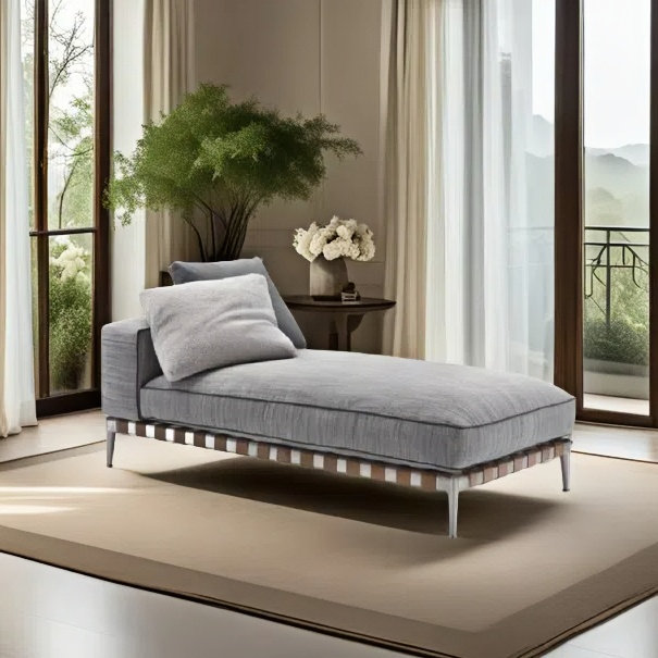 Minimalist metal leisure home lazy chaise lounge