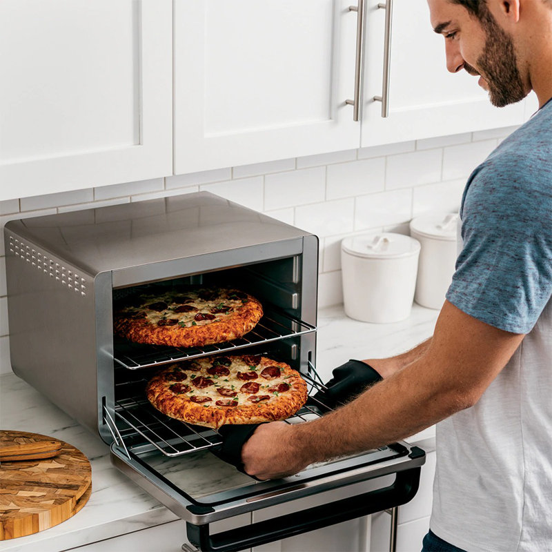 Stainless Steel Digital 6-Slice Air Fryer Mini Oven