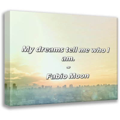 Artsy Quote "My dreams tell me who I am." By Fabio Moon Gallery Wrapped Canvas