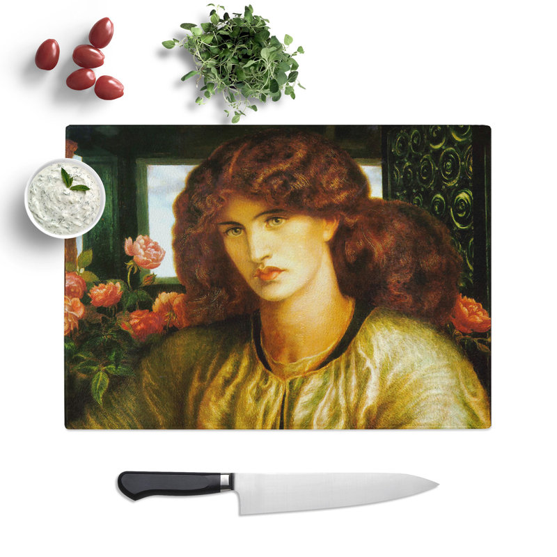 The Woman and Window by Dante Gabriel Rossetti Chopping Board, 0.4cm H x 20cm W x 28.5cm L