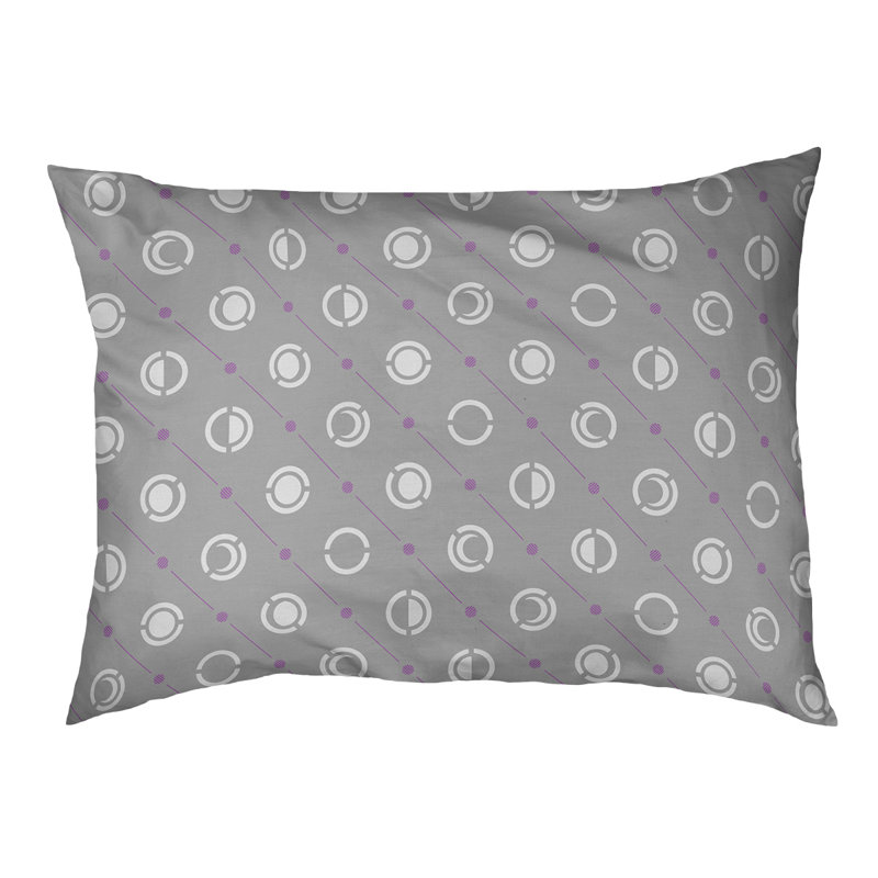 Coussin d’extérieur pour chien moon phases Chenault, Petit (l 28 po x P 6 po x H 18 po), Violet / gris