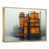 Toile avec cadre flottant or