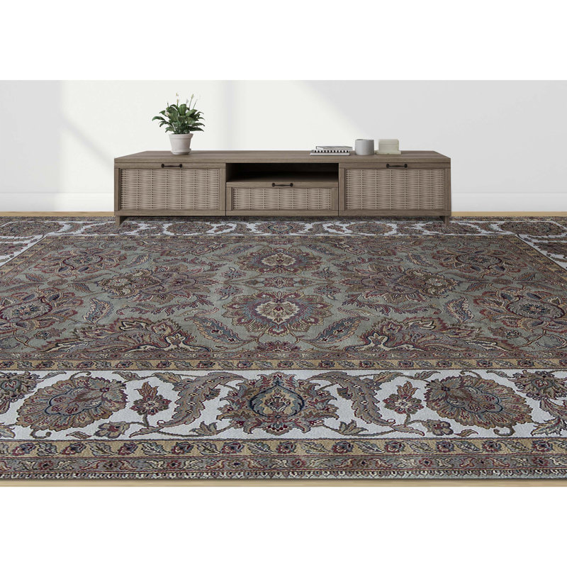 Wool Oriental Area Rug, Rectangle 6'1" x 9'1"