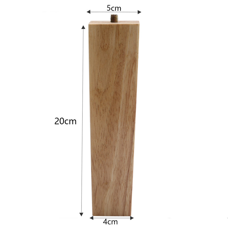 Venezia Solid Wood Table Leg, Bright Natural, 20cm H x 5cm W x 5cm D