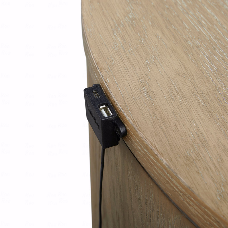 Table de chevet ovale - Caramel