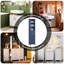 Armoire de rangement bleue pour salle de bain, grande armoire étroite autoportante avec 3 tablettes ouvertes, tablette réglable et tiroir, armoire de salle de bain mince pour petits espaces, l 13,8 po x P 11,8 po x H 66,9 po