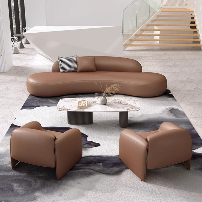 Combinaison de table basse moderne simple brun