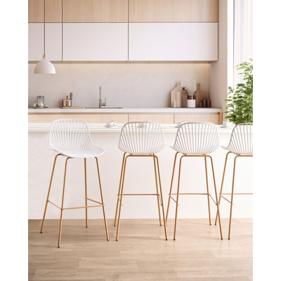 Bar Stool with Iron Frame