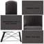 Ensemble de 2 chaises d'appoint Abraham en tissu gris foncé et finition noire