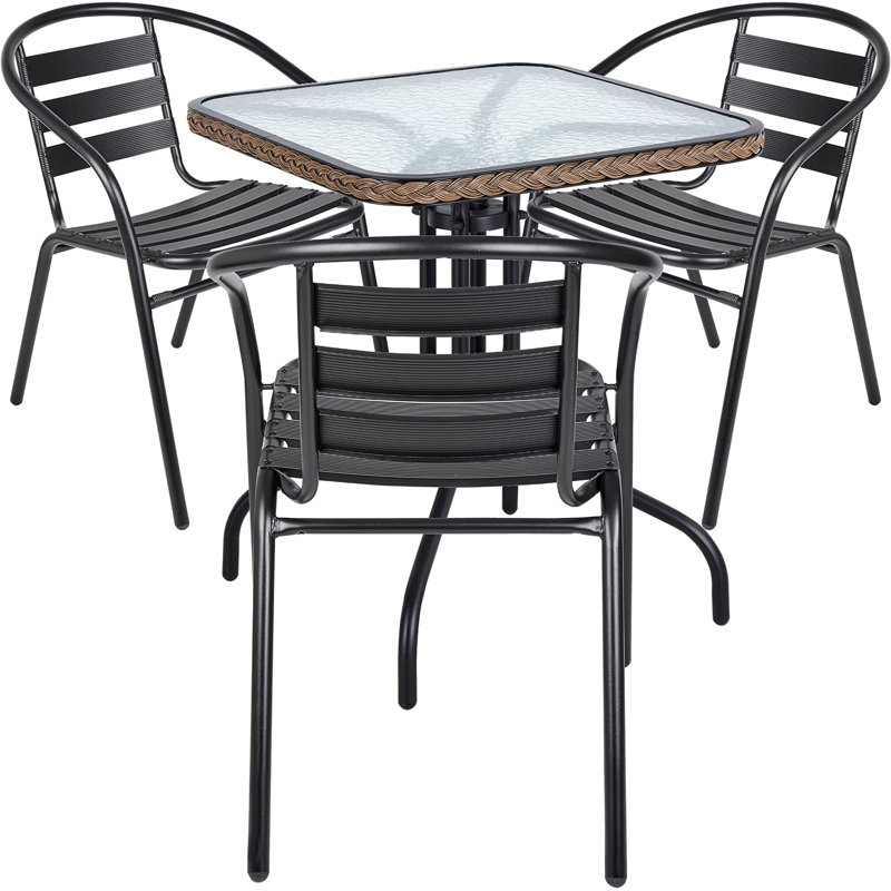 Wolters 3 - Person Patio Dining Set with Square Table