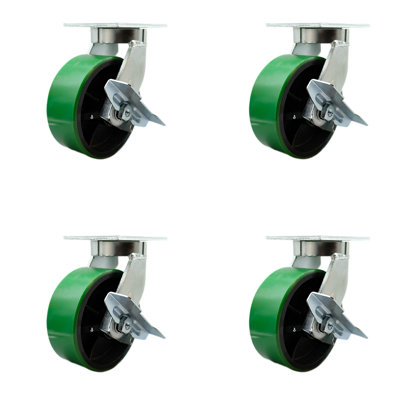 Heavy Duty Poly on Cast Iron Swivel Caster