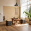 Repose-pieds repose-pieds doux et confortable avec repose-pieds en velours côtelé (gris)-1823113532