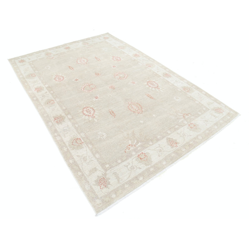 Tapis turc noué à la main 5,6 x 8 pi Artisan, intemporel, tapis 100% laine