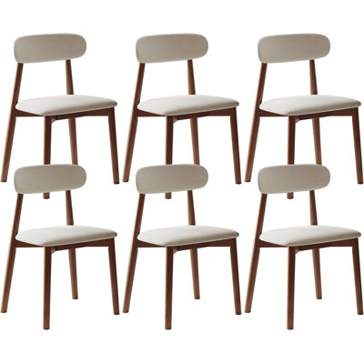 Chaise d'appoint rembourrée en bois massif