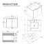 Meuble-lavabo flottant 24 po avec lavabo et porte à fermeture en douceur 24 po-133585802-133585803