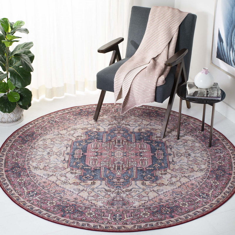 Tucson Performance Machine Washable Oriental Rug, Round 6'
