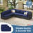Outdoor Cushion Cover Set Replacement Slipcovers for Patio Seating Group-347180371-361808169-361808170