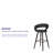 Palafox Contemporary Vinyl Counter & Bar Height Stool with Cappuccino Wood Frame-202244954-265918626