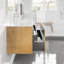 Meuble-lavabo mural en chêne l 48 po x P 19 po avec comptoir en acrylique blanc et lavabo intégré Albrechtice