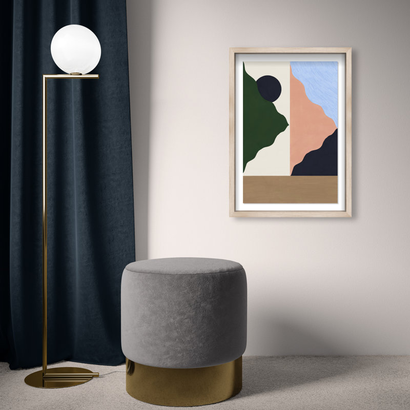 Peaking Mountains Print by Oliver Gal, 17.5"H x 25.5"W, Natural Oak Shadowbox