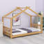 Lit plateforme House avec tête et pied de lit, toit-1933956322