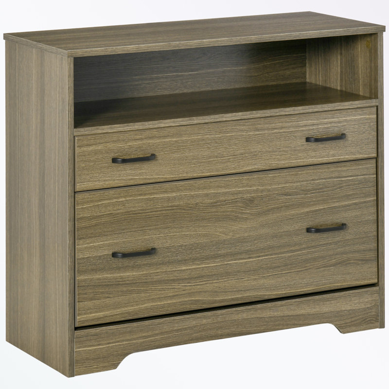 File Cabinet with Shelf and 2 Drawers