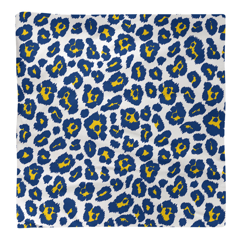 Serviette de table en coton LA throwback, 22 po x 22 po, Blanc / bleu royal