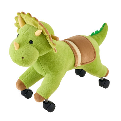 Ride On Horse, Riding Dinosaur Toys for Kids, Features Lifelike Dinosaur Roars, No Battery Required, 360-Degree Flexible Smooth Wheels, Soft Seat, 88 lbs Max Load Capacity for Toddlers Ages 3+