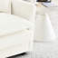 Ensemble 2 pièces avec chaise, tissu respirant, ensemble de sièges de salon confortables, revêtement blanc et chenille 2, structure en bois massif robuste, rembourrage en éponge confortable, essentiel