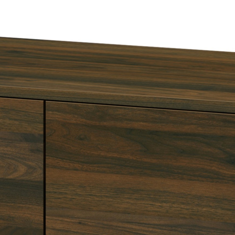 TV Stand Entertainment Centre With  Storage Shelves And Cabinet, 25.63"H x 47.33"L x 15.23"W, Walnut