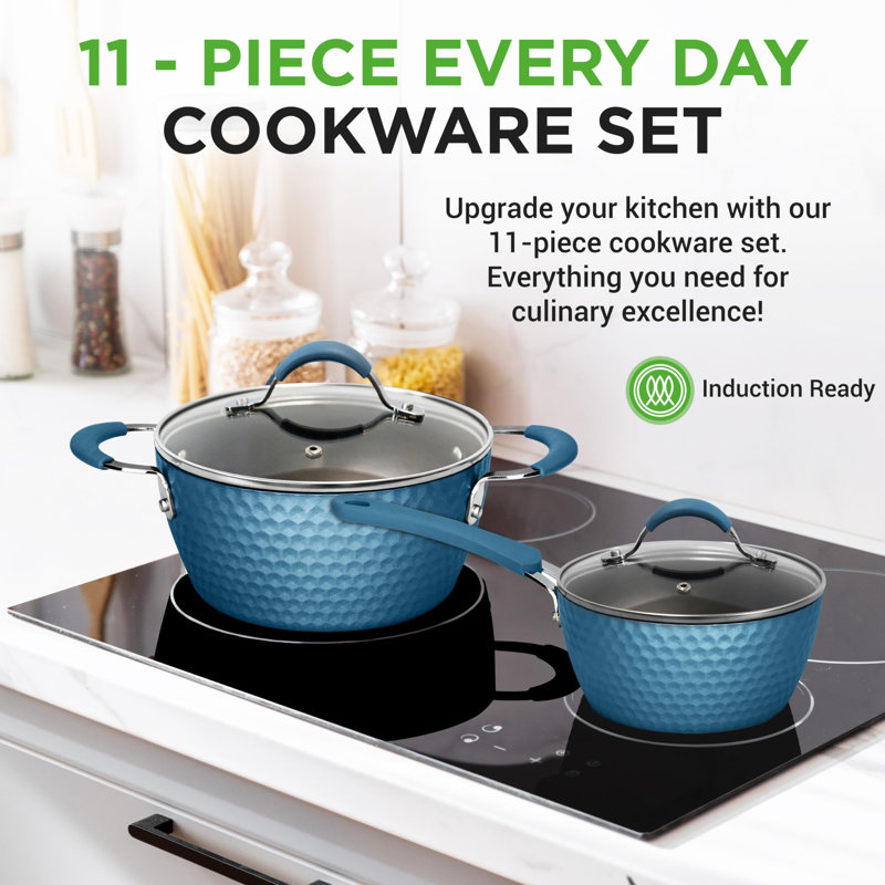 11 - Piece Non-Stick Aluminum Cookware Set
