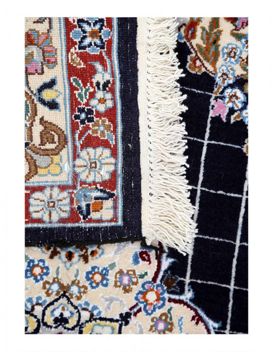 Tapis unique en laine et soie 2 pi x 2 pi 11 po Arsenio