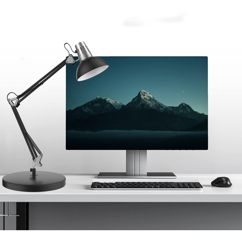 Lampe de bureau réglable en métal, Noir