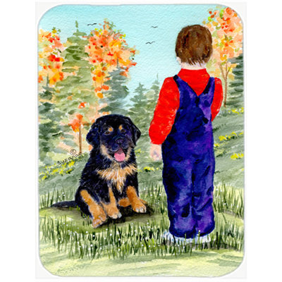Winston Porter Yokley Tibetan Mastiff Glass Cutting Board