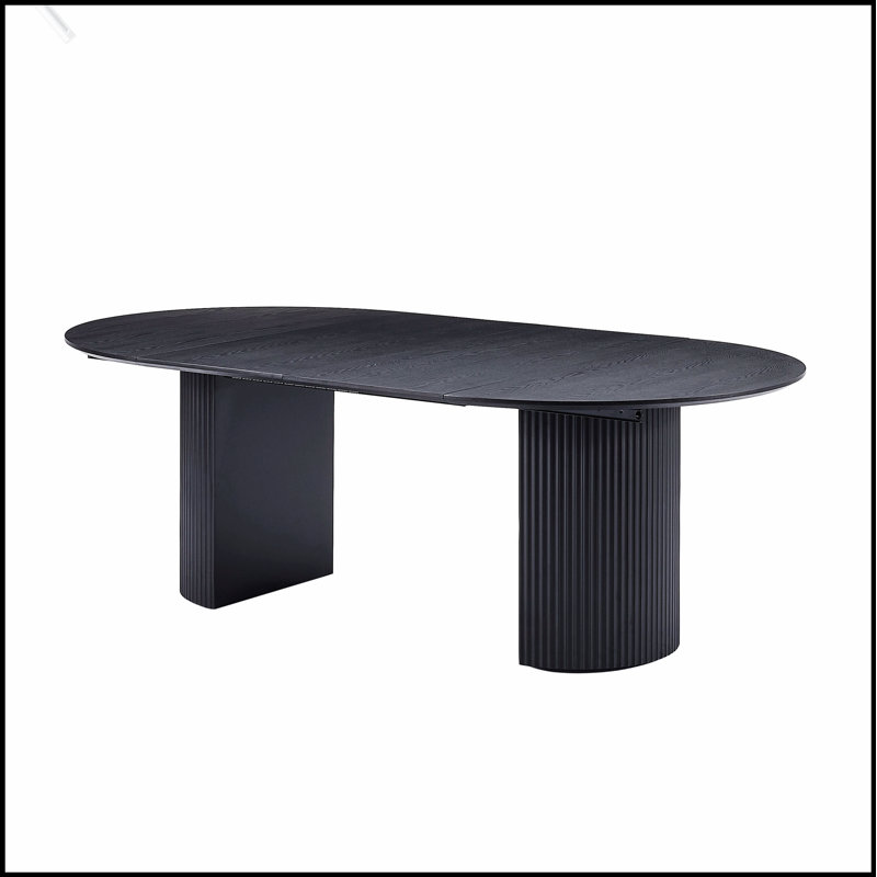 Expandable Dining Table with Solid Top, Modern and Versatile for Kitchen, Dining, and Living Room Use
