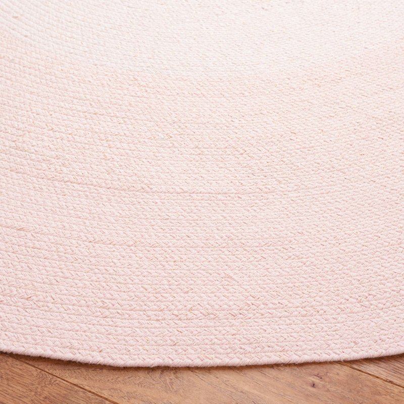 Tapis en coton tissé à la main Rindge, Rond 5 pi