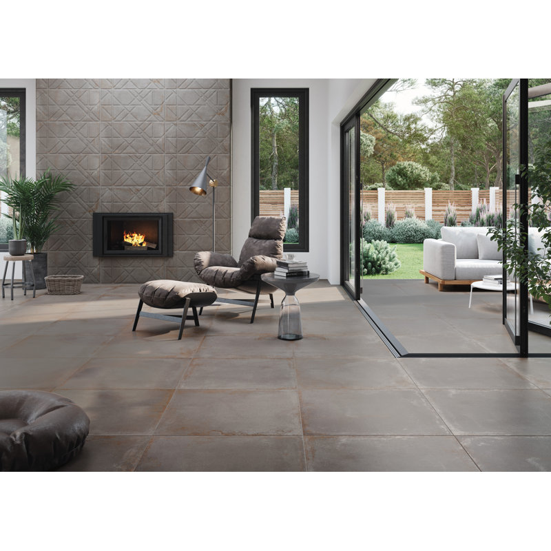 Mirage 18" x 36" Porcelain Tile, Gray