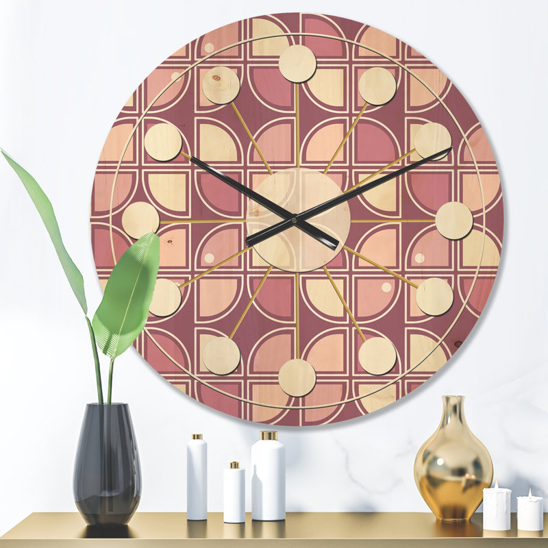 Horloge murale rétro Mid-Century, Moyen