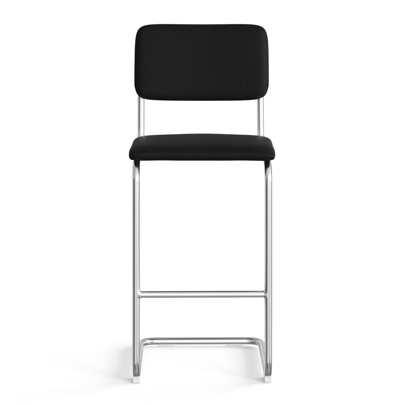 Walsh Linen Bar & Counter Stool, Bar Stool (30” Seat Height), Black