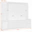 Lit escamotable avec bureau, tablettes et armoires de rangement, lit escamotable mural pour un bureau à domicile peu encombrant-273521523