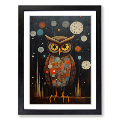 Owl Dadaism No.2 1 Piece Single Picture Frame Wall Art