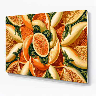 Fruit Persian Melon Brown Metal Wall Art