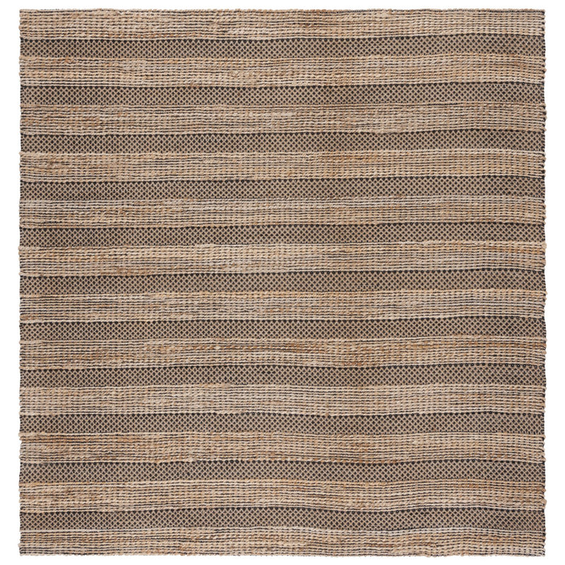 Tapis noir / naturel Sonnenberg, Carré 6 pi 6 po