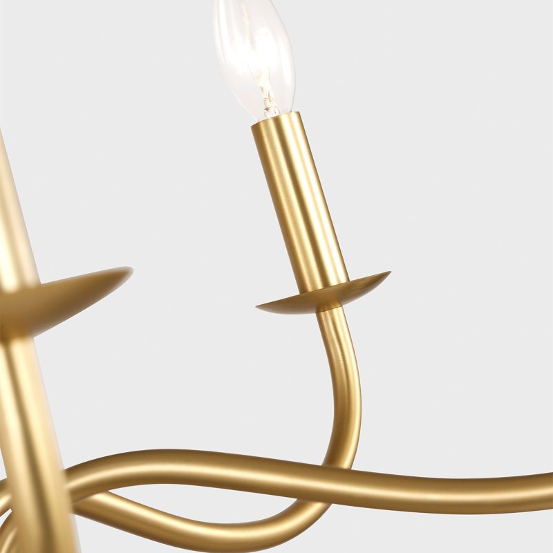 Abells Five Light Chandelier from Generation Lighting , Satin Brass